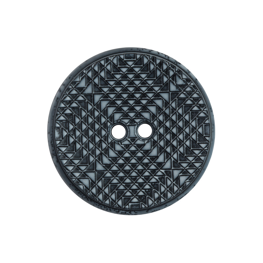 Italian Black and Gray Geometric 2-Hole Button - 40L/25mm Italian Black and Gray Geometric 2-Hole Button - 40L/25mm