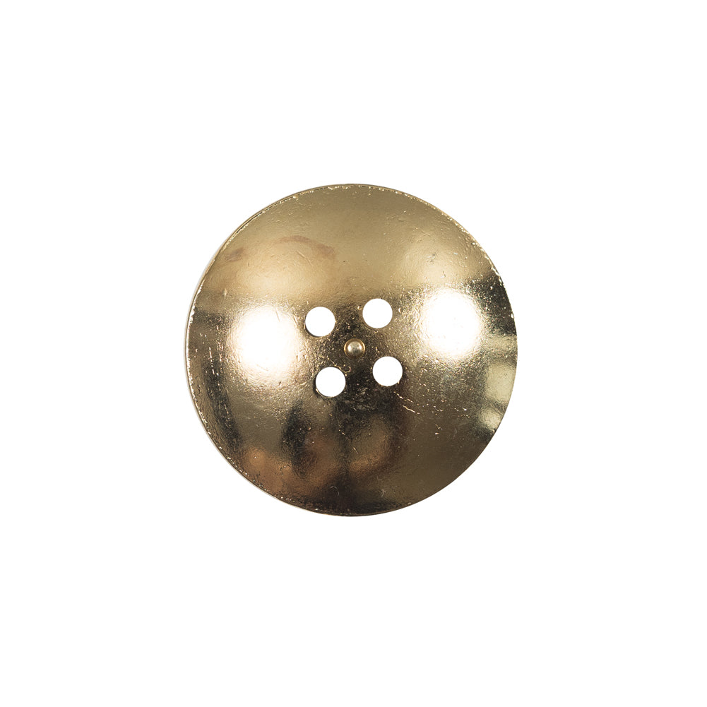 Italian Black and Gold Metal 4-Hole Button - 32L/20mm Detail Italian Black and Gold Metal 4-Hole Button - 32L/20mm Detail