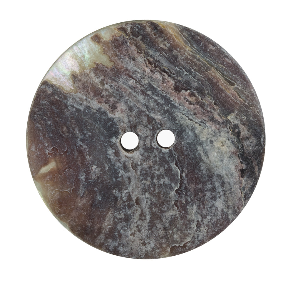 Italian Orange 2-Hole Shell Button - 54L/34mm Detail Italian Orange 2-Hole Shell Button - 54L/34mm Detail