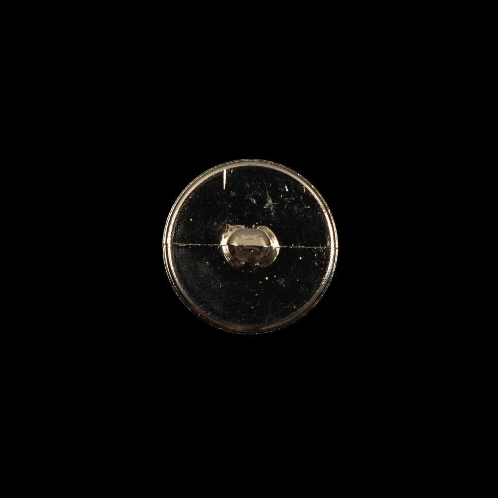 Italian Gold Chrome Plated Plastic Button - 20L/12.5mm Detail Italian Gold Chrome Plated Plastic Button - 20L/12.5mm Detail