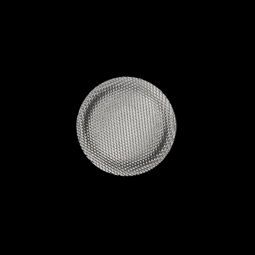 Italian Silver Chrome Plated Plastic Button - 24L/15mm Italian Silver Chrome Plated Plastic Button - 24L/15mm