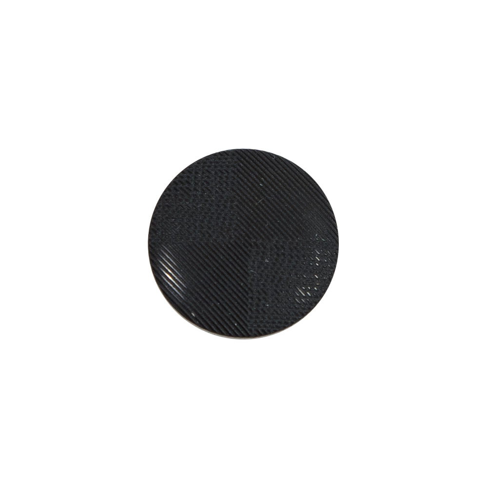 Italian Black Plastic Shank Back Button - 24L/15mm Italian Black Plastic Shank Back Button - 24L/15mm