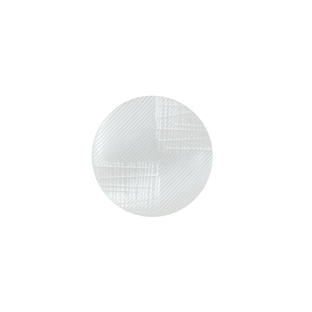 Italian White Plastic Shank Back Button - 24L/15mm Italian White Plastic Shank Back Button - 24L/15mm