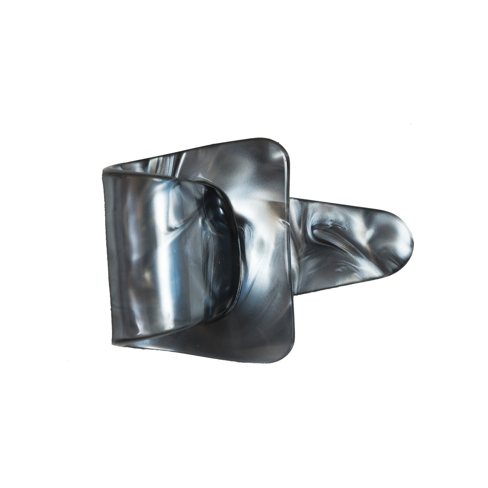 Italian Metallic Gray Marbled Buckle Brooch - 2.5 Italian Metallic Gray Marbled Buckle Brooch - 2.5