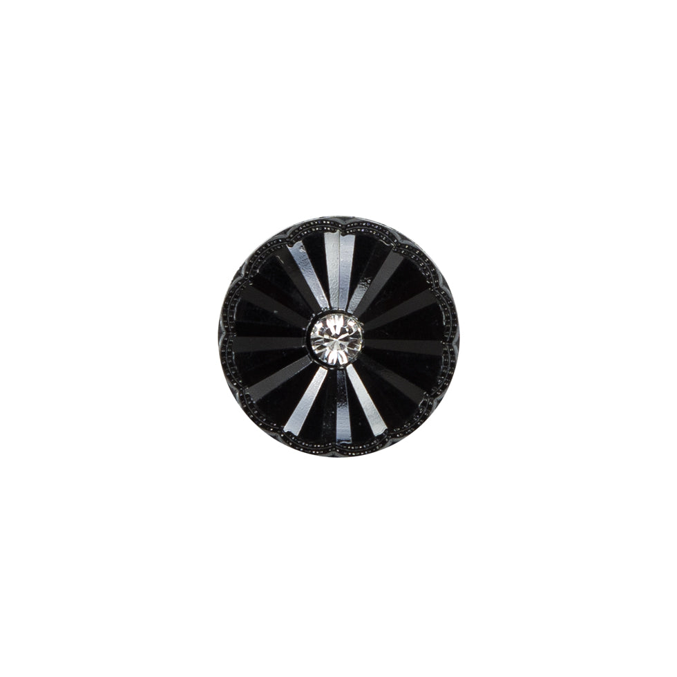 Italian White Floral Nylon Sprayed Button - 20L/12.5mm Detail Italian White Floral Nylon Sprayed Button - 20L/12.5mm Detail