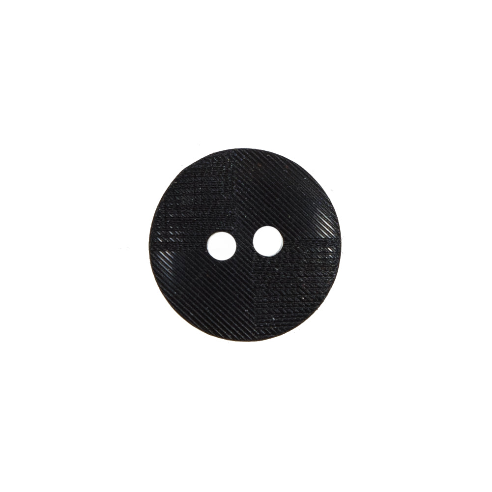 Italian Black 2-Hole Button - 24L/15mm Italian Black 2-Hole Button - 24L/15mm