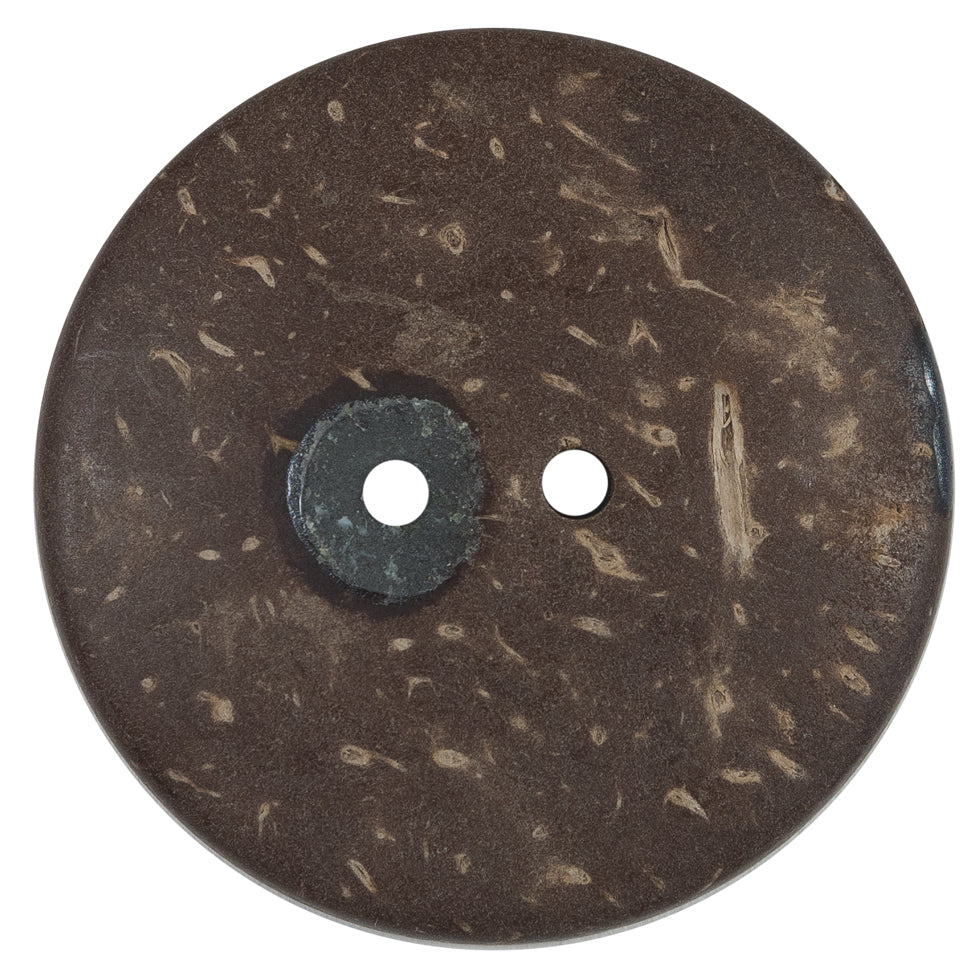 Italian Black and Ivory Swirl 2-Hole Button - 64L/40.5mm Detail Italian Black and Ivory Swirl 2-Hole Button - 64L/40.5mm Detail