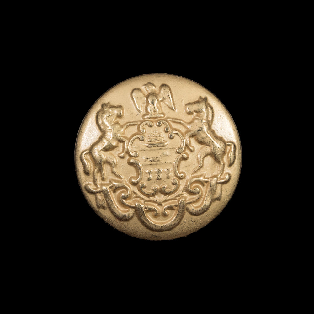 Italian Gold Metal Crest Button - 36L/23mm Italian Gold Metal Crest Button - 36L/23mm