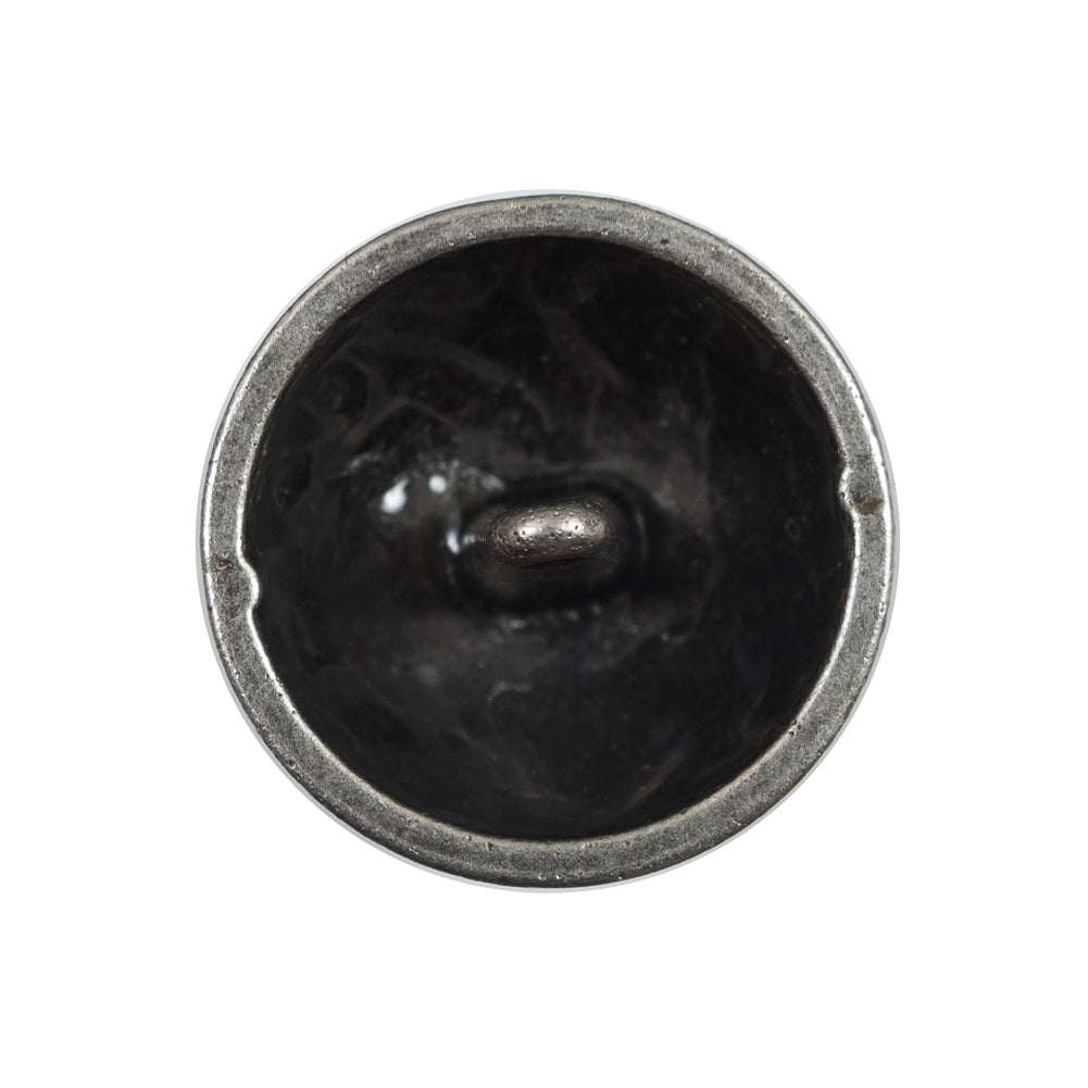 Italian Silver Metal Crest Button - 40L/25mm - Detail Italian Silver Metal Crest Button - 40L/25mm - Detail