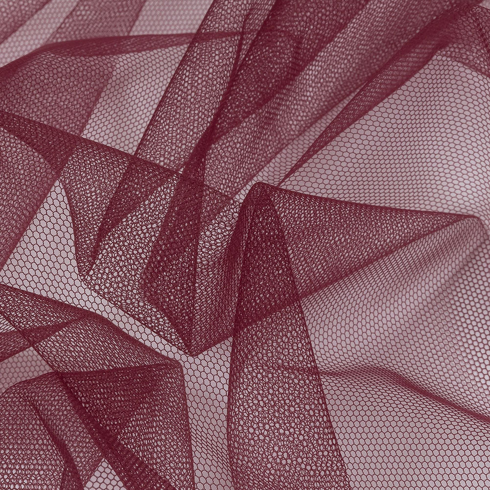 Soft Nylon Tulle - Wine - Leonardo Collection Folded Soft Nylon Tulle - Wine - Leonardo Collection Folded