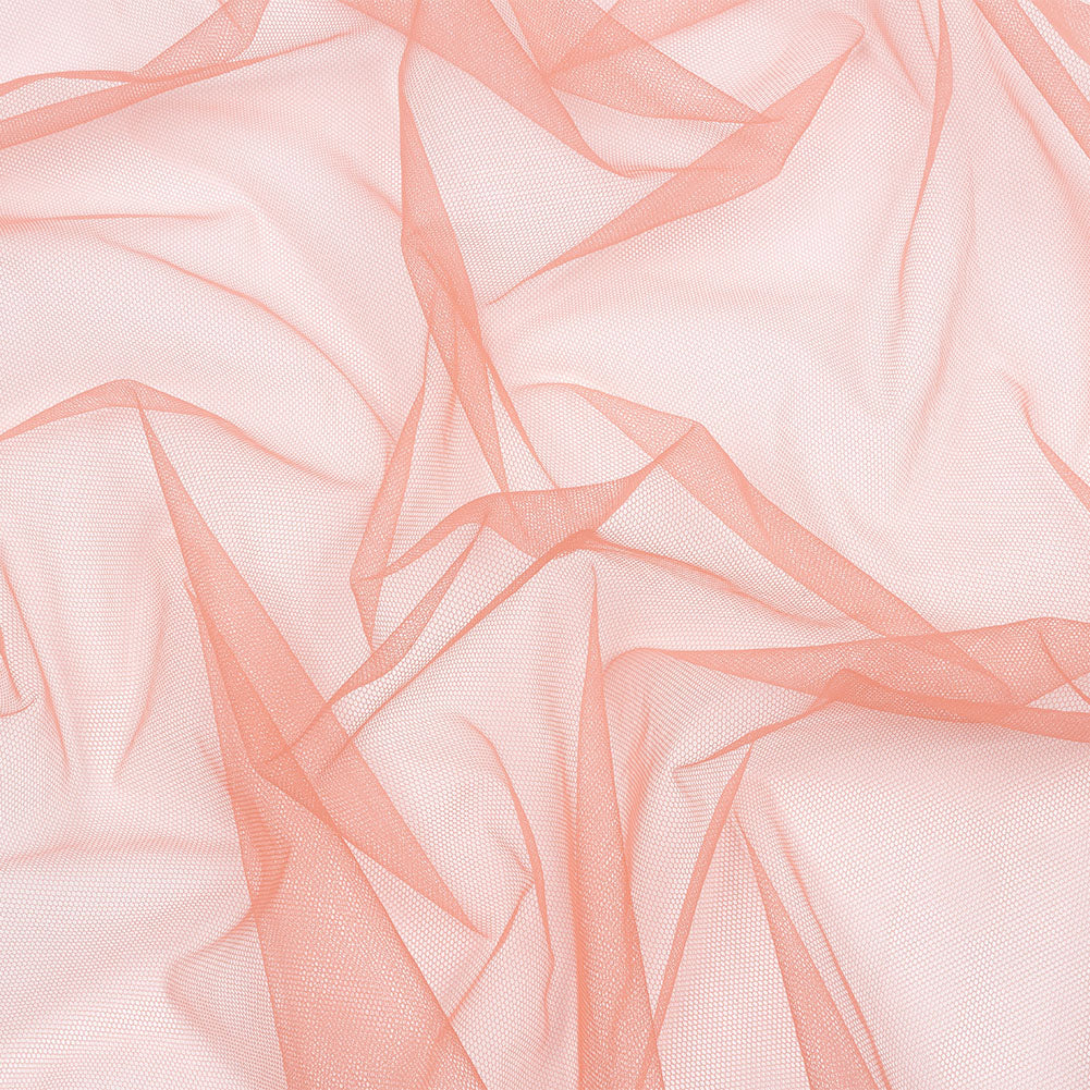 Soft Nylon Tulle - Bright Coral - Leonardo Collection Soft Nylon Tulle - Bright Coral - Leonardo Collection