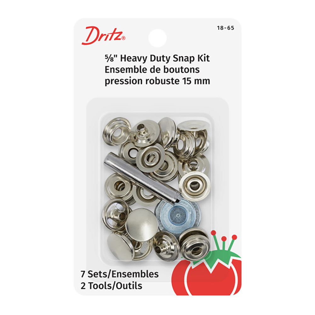 Dritz Heavy Duty Snap Fastener Kit with Tools - Nickel - 7 Sets Dritz Heavy Duty Snap Fastener Kit with Tools - Nickel - 7 Sets