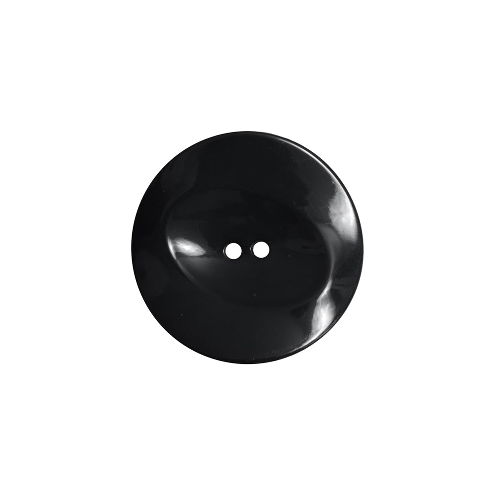 Italian Black Concaved Plastic 2-Hole - 32L/20mm Italian Black Concaved Plastic 2-Hole - 32L/20mm