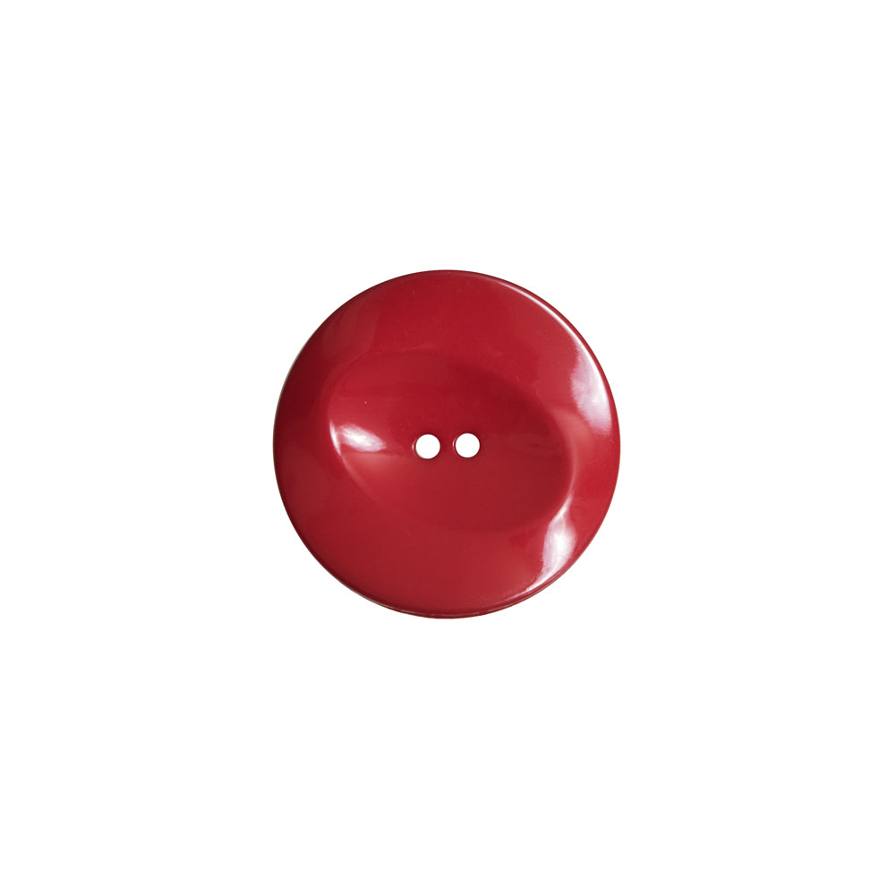 Italian Red Concaved Plastic 2-Hole - 24L/15mm Italian Red Concaved Plastic 2-Hole - 24L/15mm