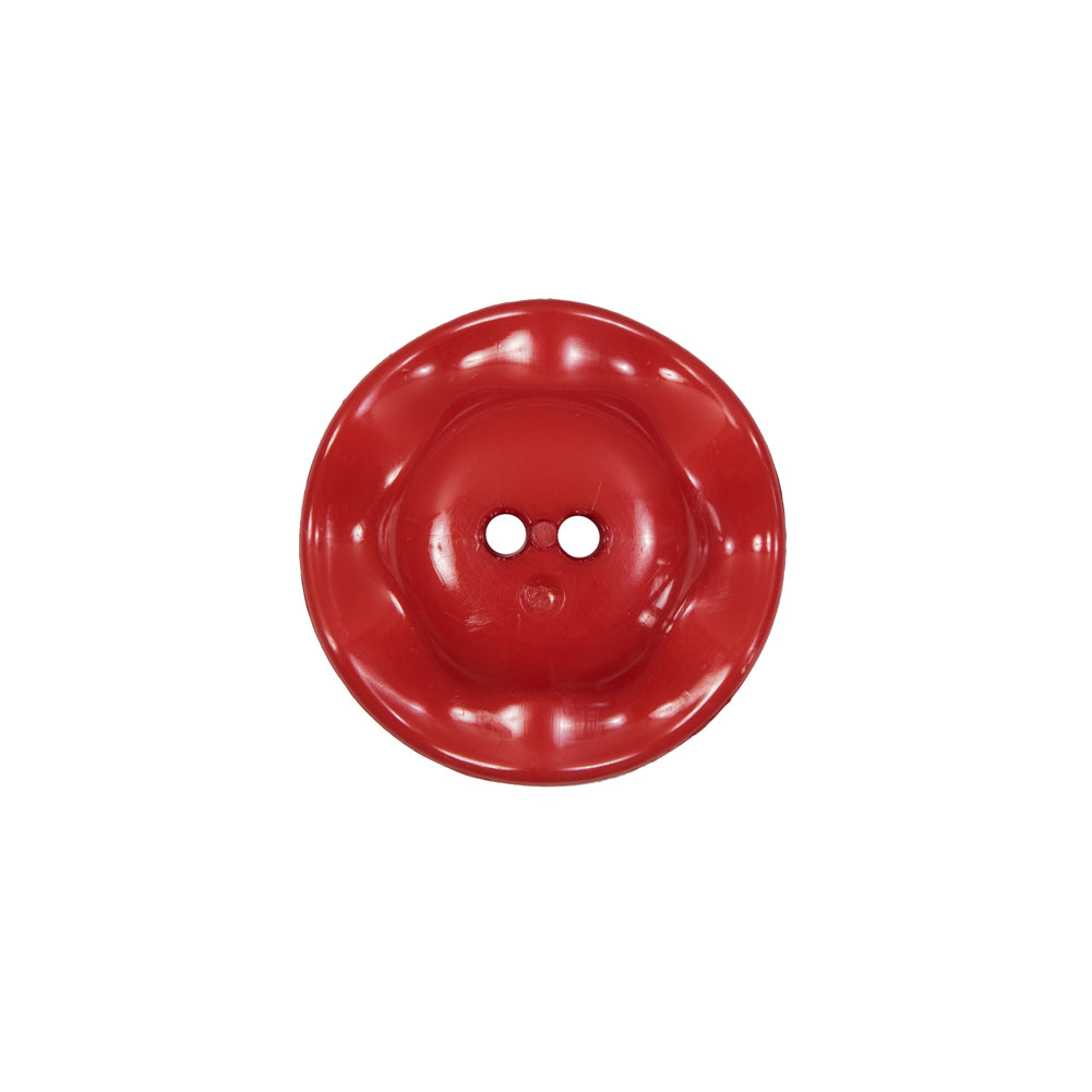 Italian Red Wavy Plastic 2-Hole - 30L/19mm - Detail Italian Red Wavy Plastic 2-Hole - 30L/19mm - Detail