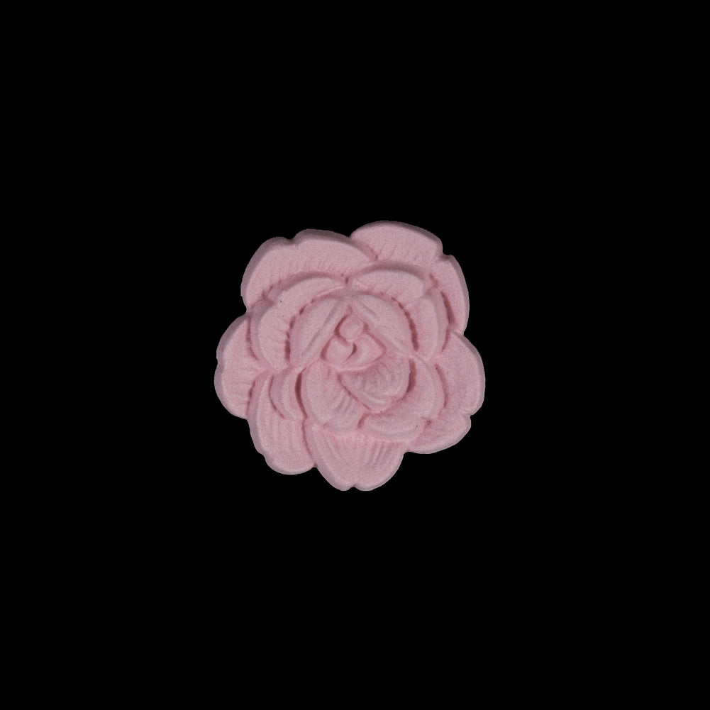 Italian Pink Flower Shank Back Button - 24L/15mm Italian Pink Flower Shank Back Button - 24L/15mm