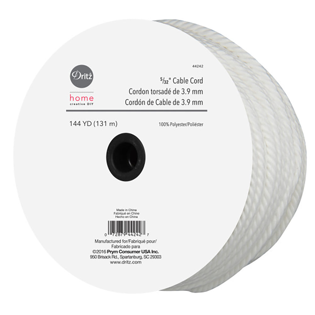 Dritz Home 5/32" Cable Cord - White - 144yds Dritz Home 5/32" Cable Cord - White - 144yds