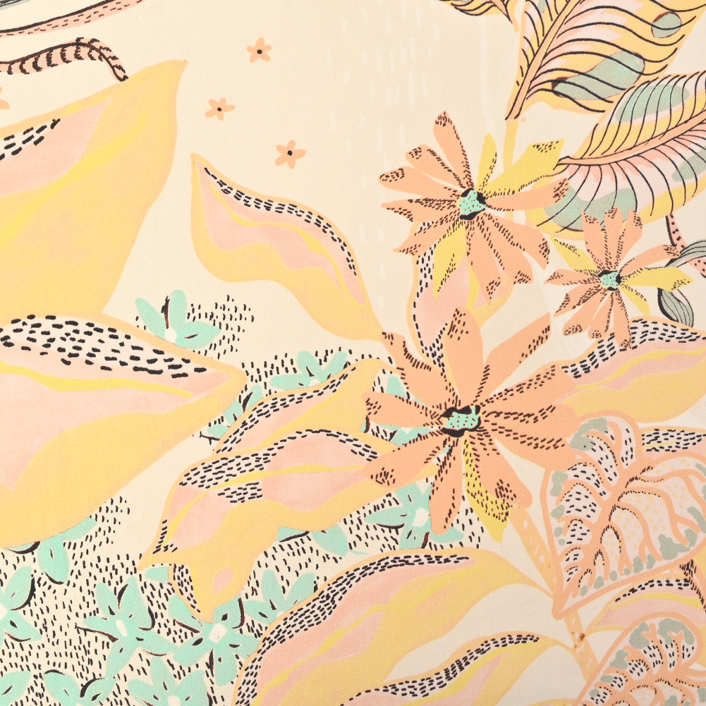 Mood Exclusive Aromatic Reverie Peach Stretch Cotton Sateen Mood Exclusive Aromatic Reverie Peach Stretch Cotton Sateen