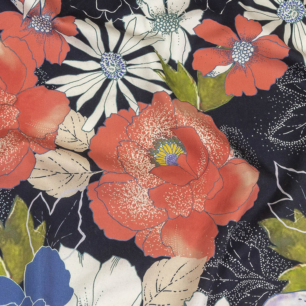 Mood Exclusive Pink and Parisian Night Floral Phantasmagoria Stretch Cotton Sateen Mood Exclusive Pink and Parisian Night Floral Phantasmagoria Stretch Cotton Sateen