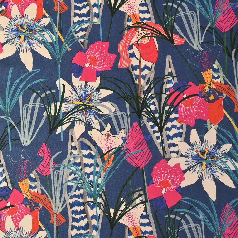 Mood Exclusive Enigmatic Flora Antiqued Navy Cotton Lawn Mood Exclusive Enigmatic Flora Antiqued Navy Cotton Lawn