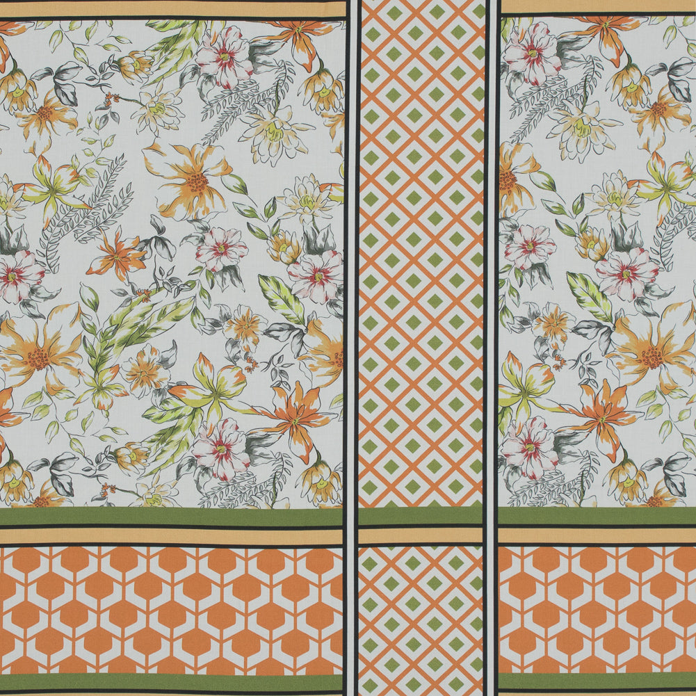 Mood Exclusive Italian Wedding Green and Orange Cotton Poplin Mood Exclusive Italian Wedding Green and Orange Cotton Poplin