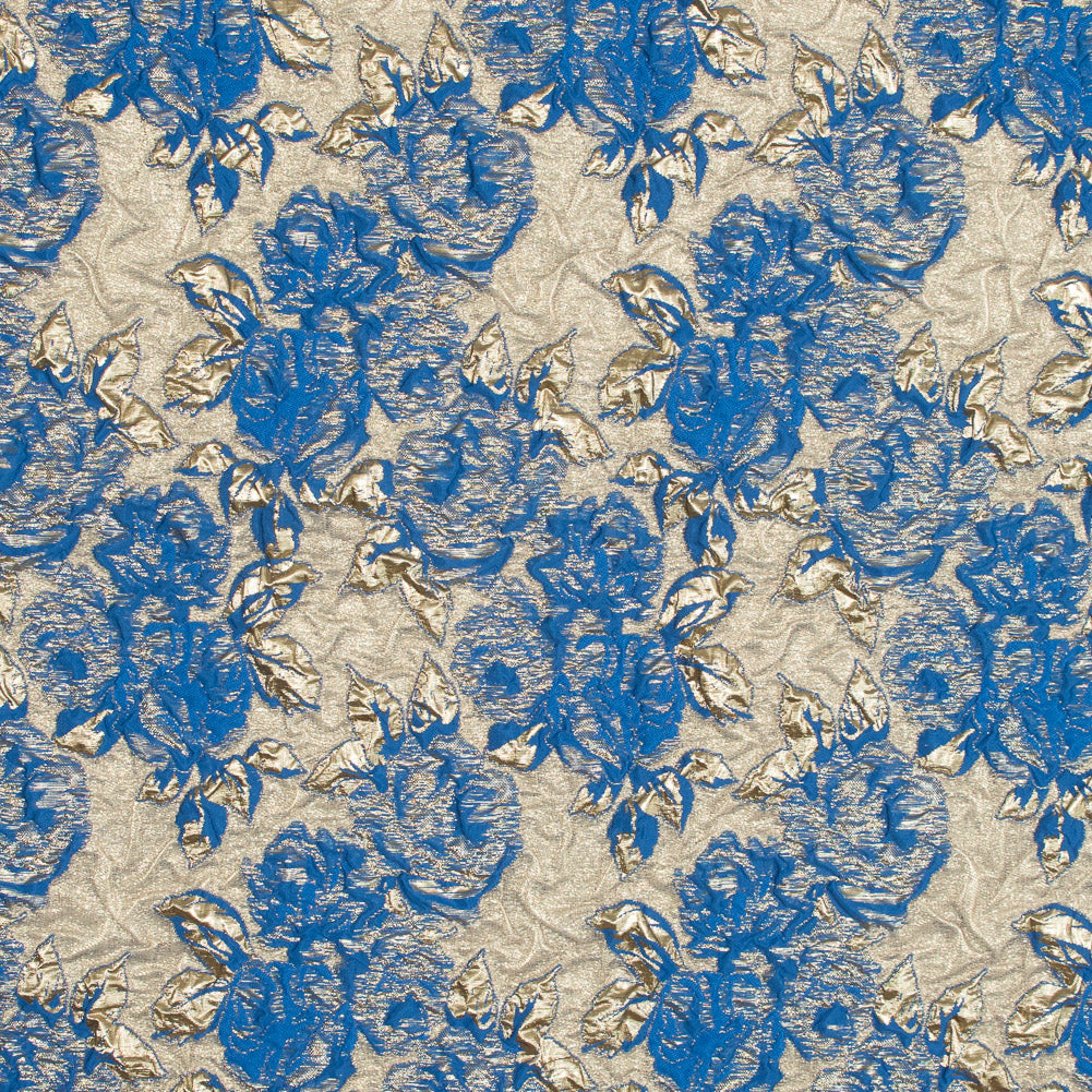 Cobalt Luxury Floral Metallic Brocade Cobalt Luxury Floral Metallic Brocade