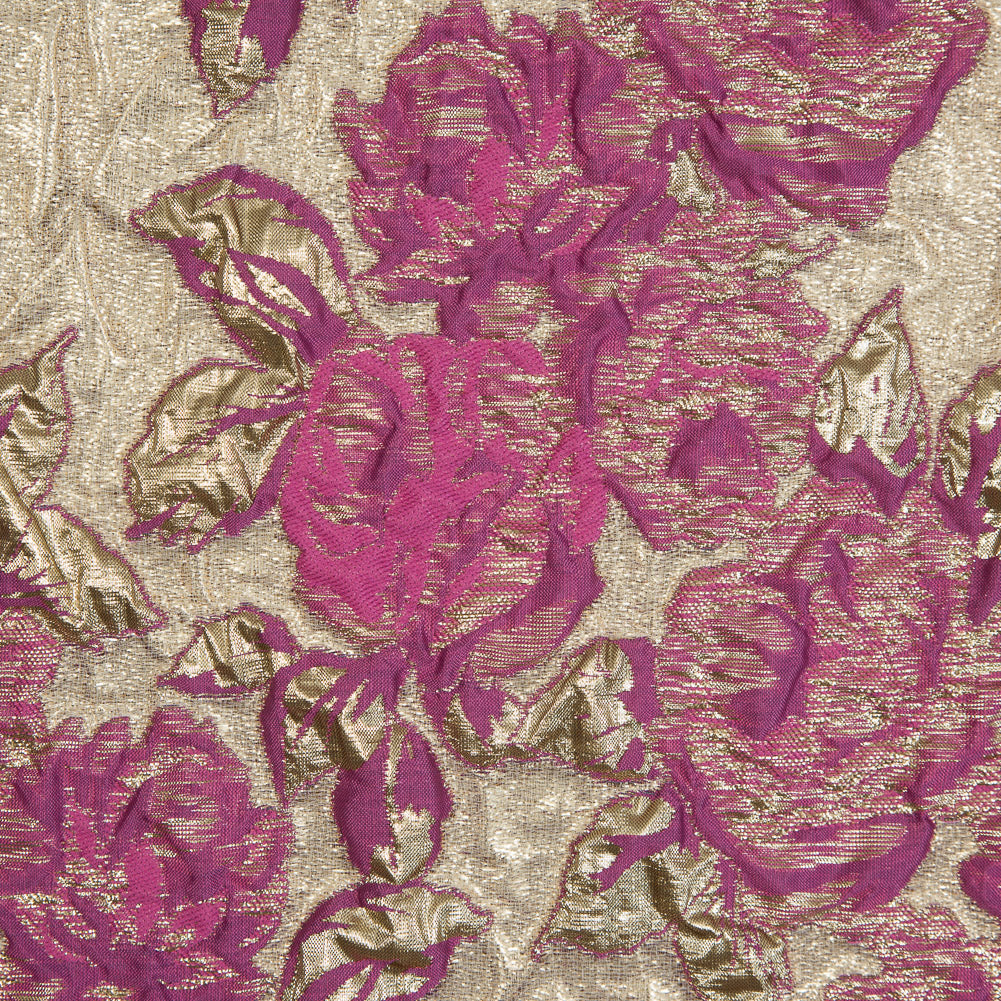 Pink Luxury Floral Metallic Brocade - Full Pink Luxury Floral Metallic Brocade - Full