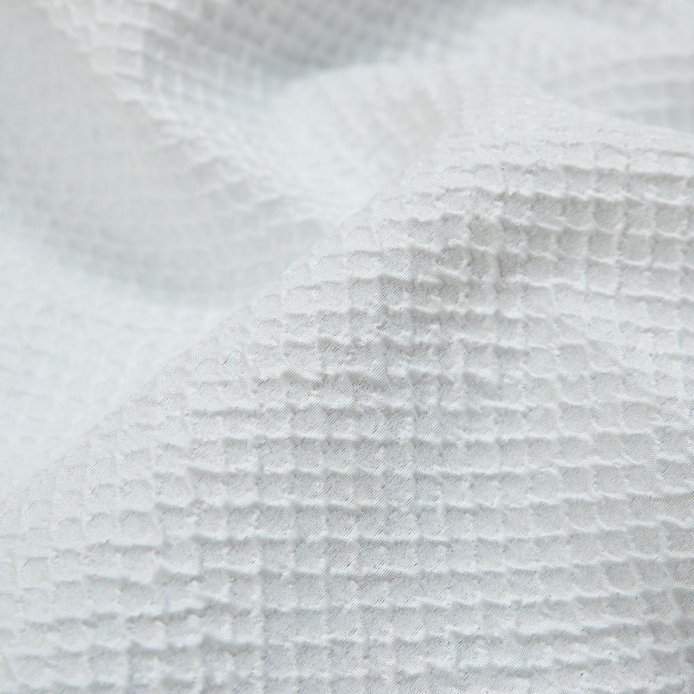 Metallic White Diamond Quilted Brocade - Full Metallic White Diamond Quilted Brocade - Full