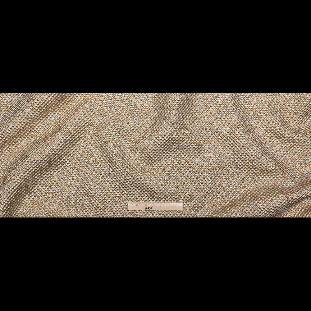 Metallic Gold Diamond Quilted Brocade - Full Metallic Gold Diamond Quilted Brocade - Full
