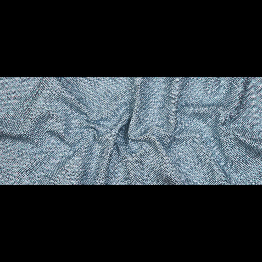 Marylin Metallic Aqua Diamond Quilted Brocade Folded Marylin Metallic Aqua Diamond Quilted Brocade Folded