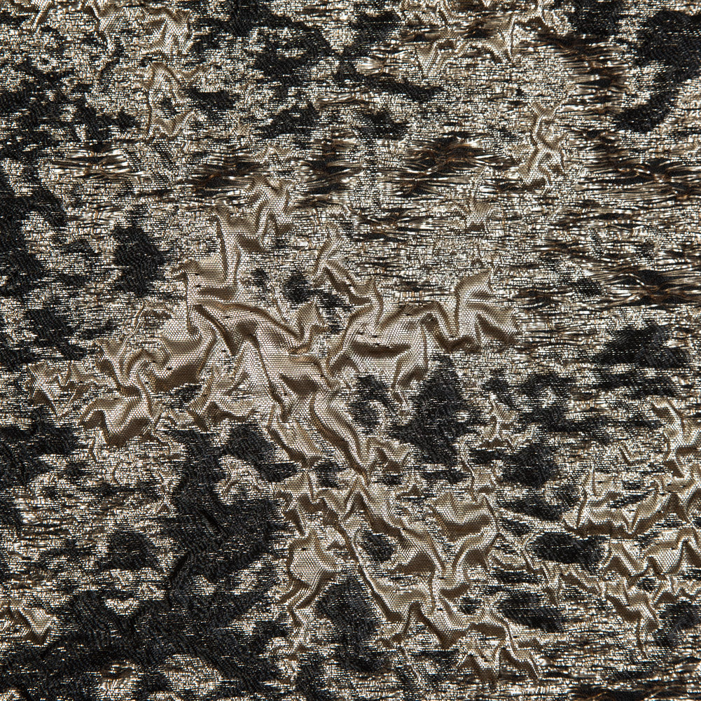Black and Gold Luxury Abstract Metallic Brocade - Full Black and Gold Luxury Abstract Metallic Brocade - Full