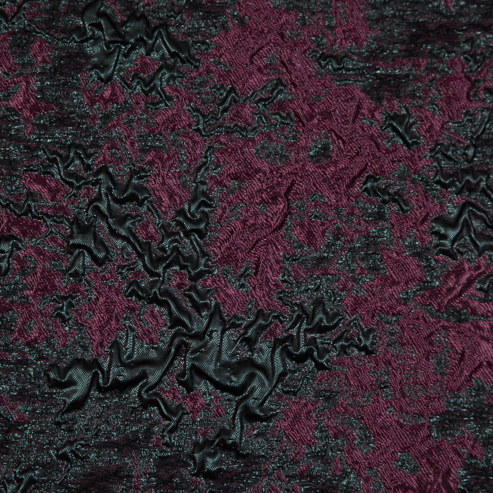 Bordeaux and Forest Luxury Abstract Metallic Brocade Full Bordeaux and Forest Luxury Abstract Metallic Brocade Full