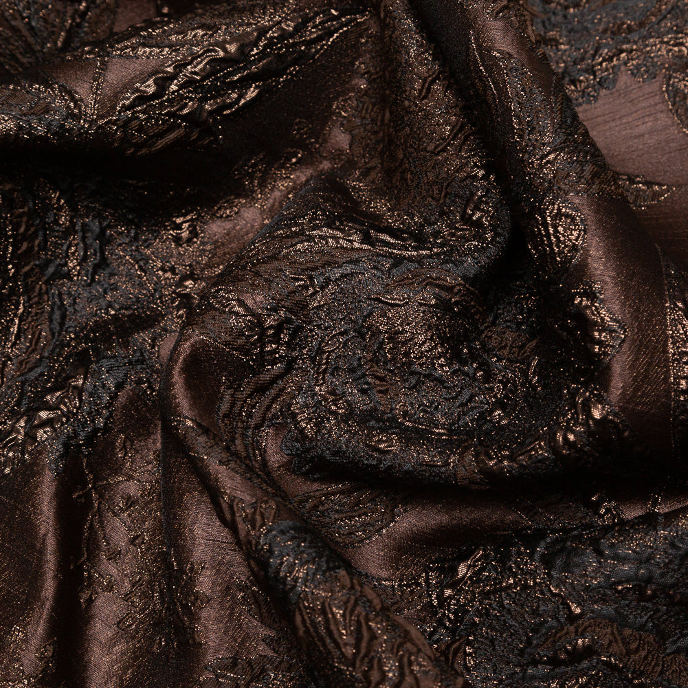 Brown Luxury Floral Metallic Brocade - Detail Brown Luxury Floral Metallic Brocade - Detail