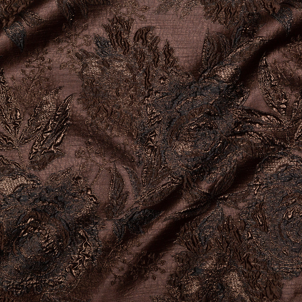 Brown Luxury Floral Metallic Brocade Brown Luxury Floral Metallic Brocade