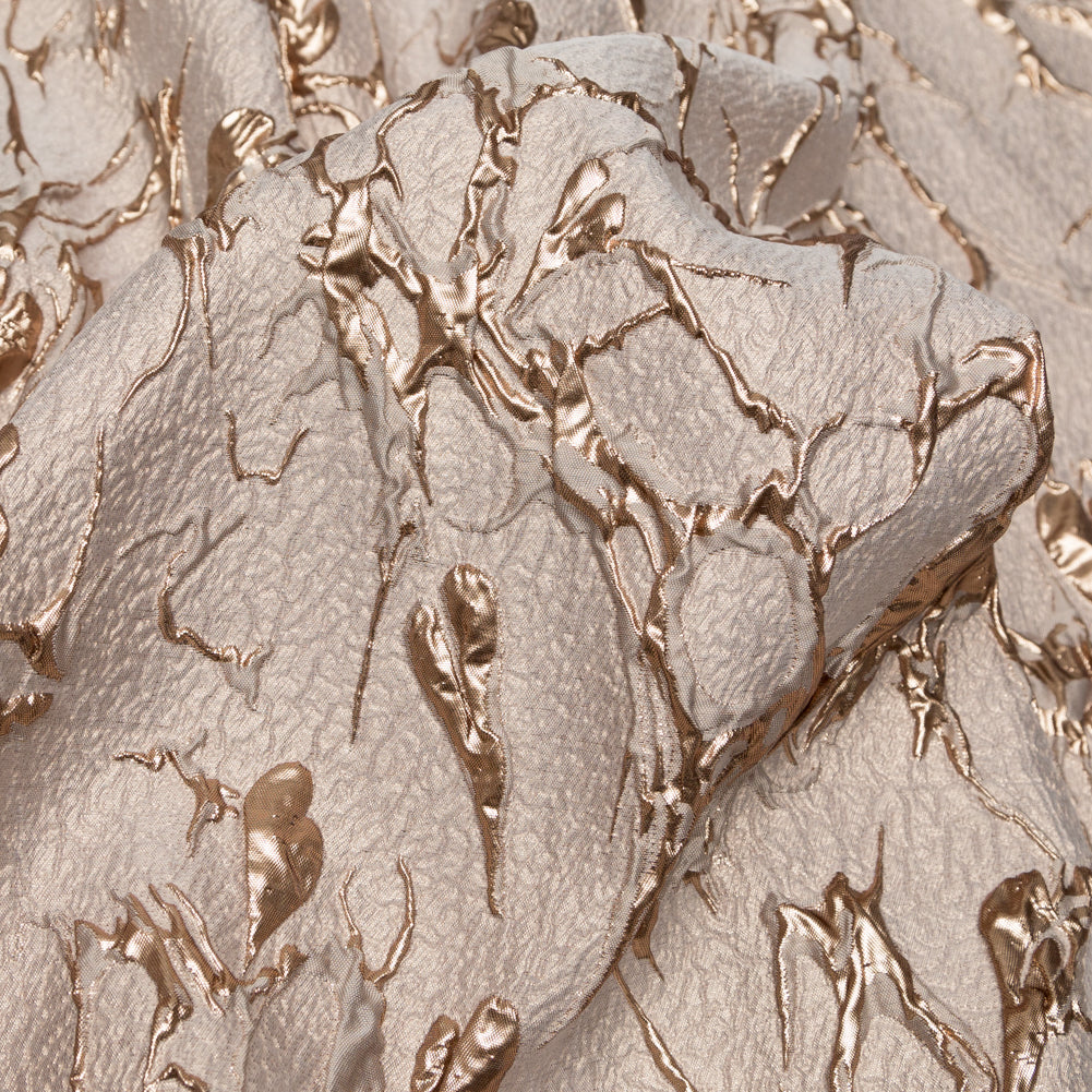 Beige and Gold Luxury Abstract Metallic Brocade Detail Beige and Gold Luxury Abstract Metallic Brocade Detail