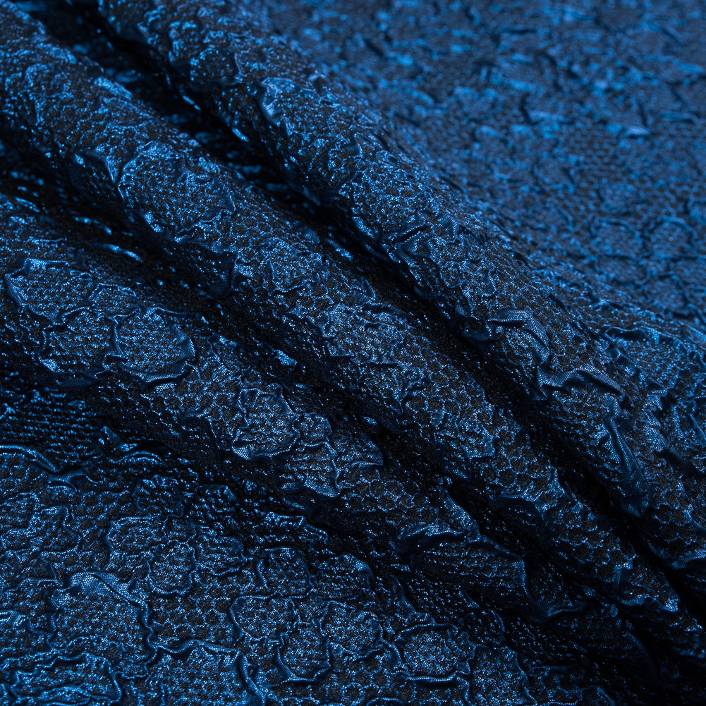 Royal Blue Luxury Floral Metallic Brocade - Detail Royal Blue Luxury Floral Metallic Brocade - Detail