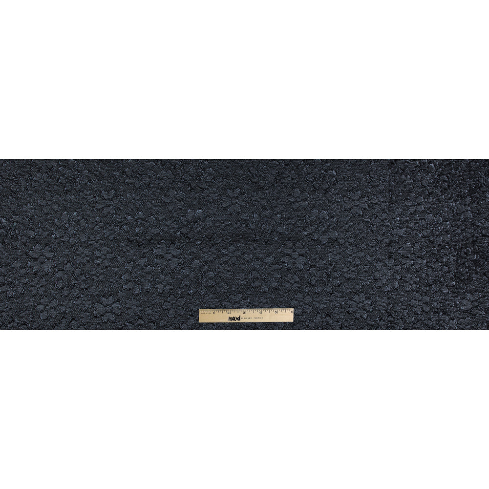 Midnight Blue Luxury Floral Metallic Brocade - Folded Midnight Blue Luxury Floral Metallic Brocade - Folded