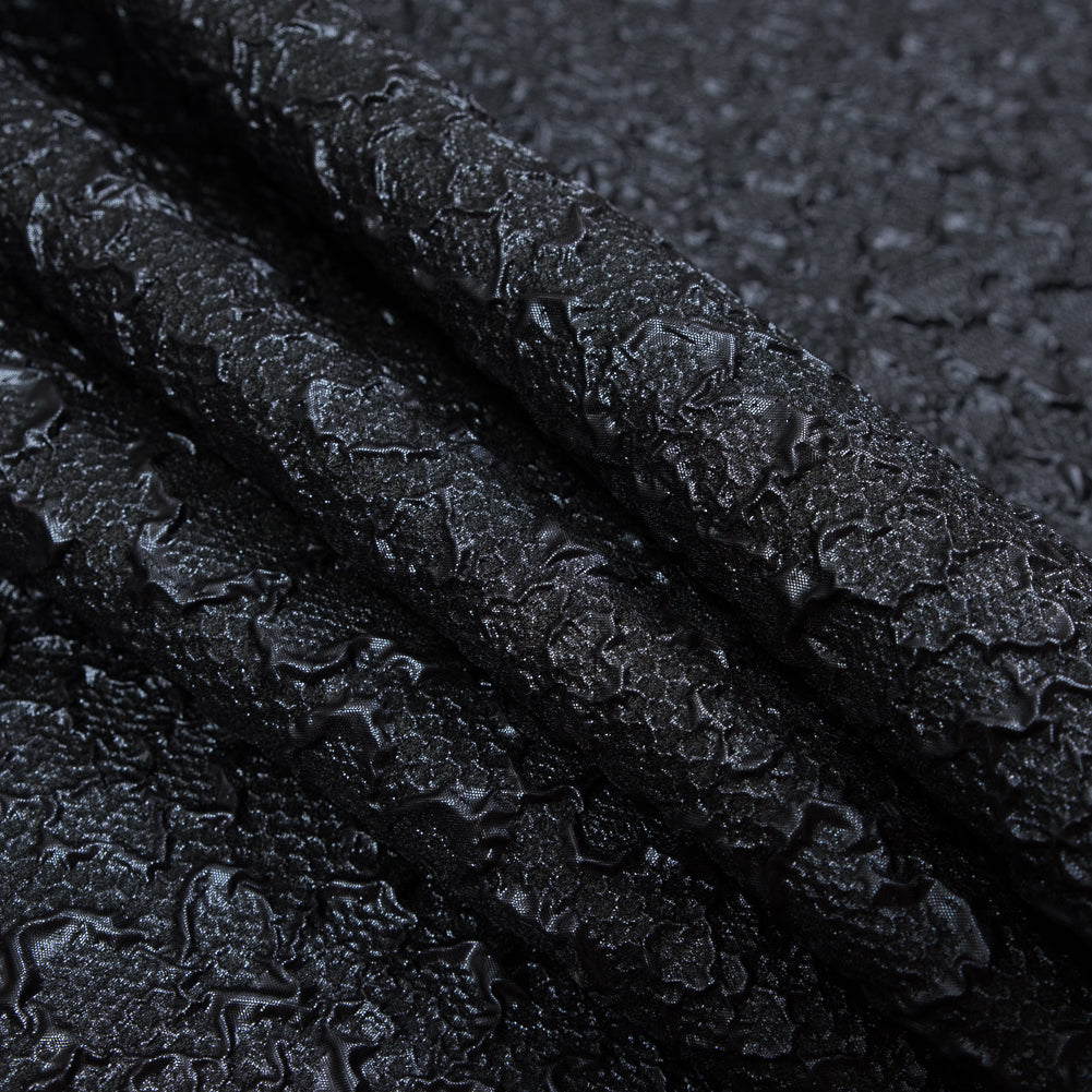 Midnight Blue Luxury Floral Metallic Brocade - Detail Midnight Blue Luxury Floral Metallic Brocade - Detail