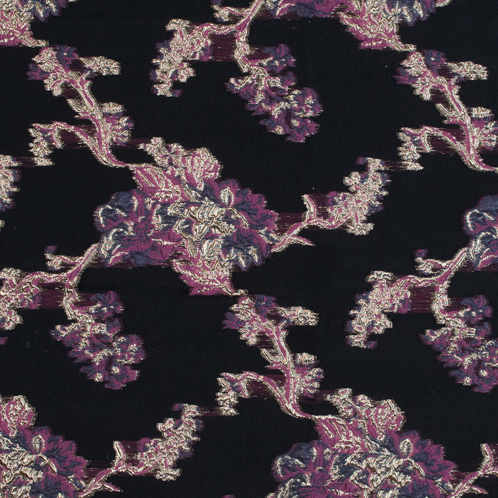 Pink, Purple and Metallic Gold Luxury Abstract Burnout Brocade Pink, Purple and Metallic Gold Luxury Abstract Burnout Brocade
