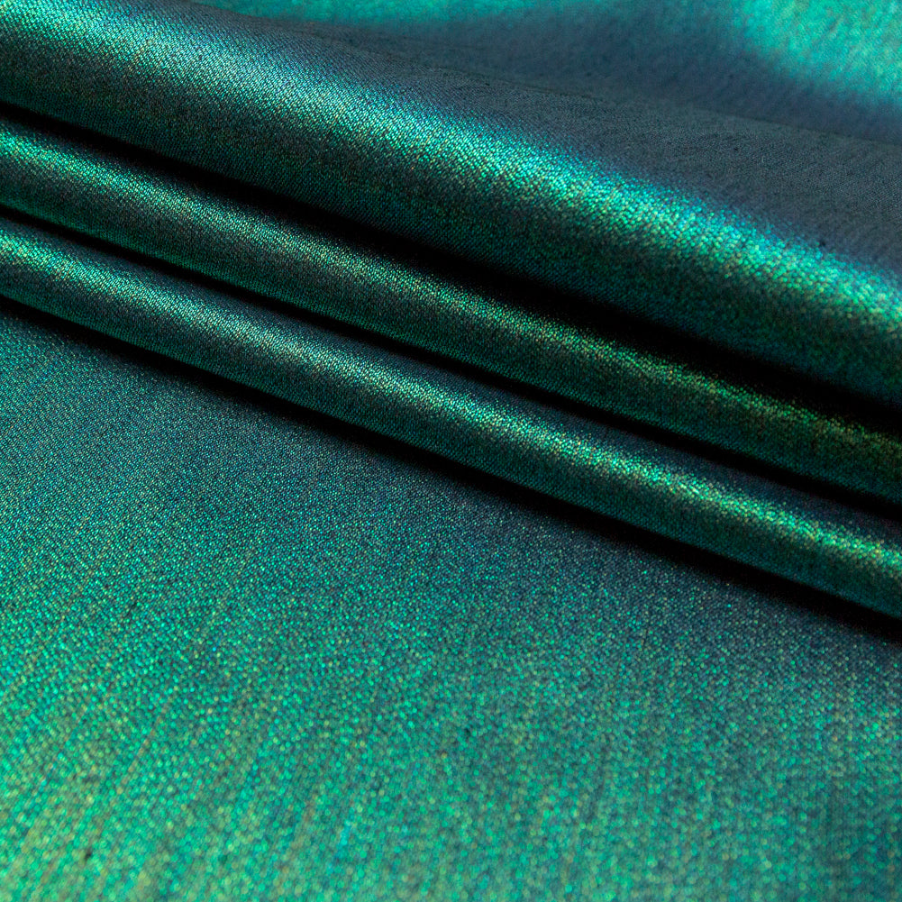 Polyester Lame - Metallic Green - Ellery Collection Detail Polyester Lame - Metallic Green - Ellery Collection Detail
