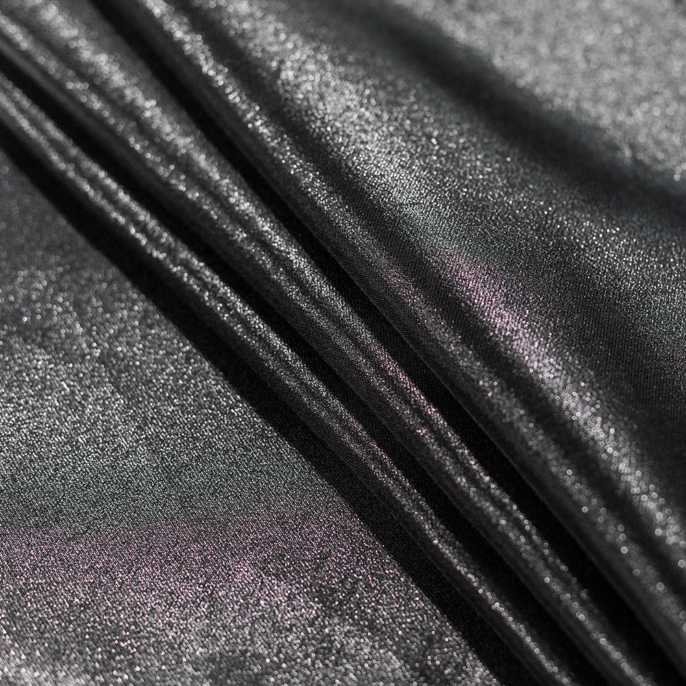 Metallic Black Polyester Lame - Detail Metallic Black Polyester Lame - Detail