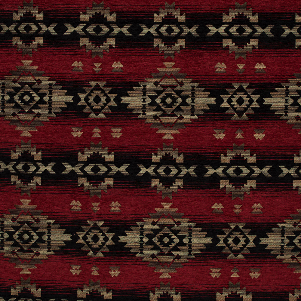 Navajo Fire Geometric Polyester Chenille Navajo Fire Geometric Polyester Chenille