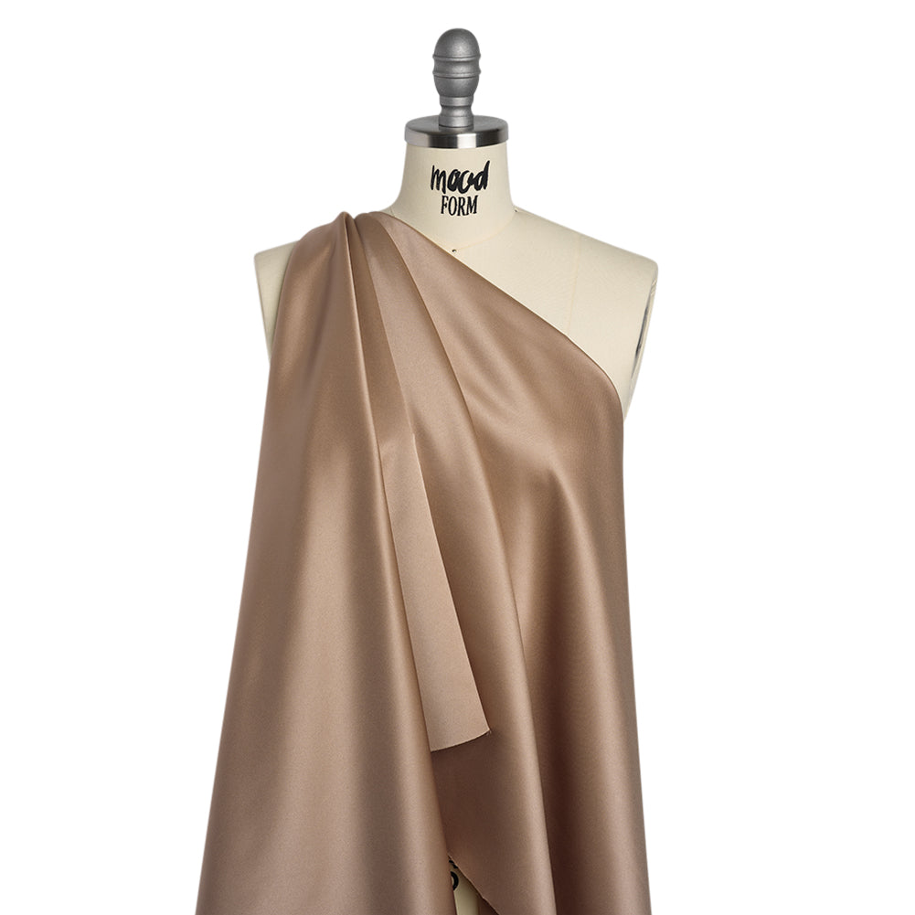 Polyester Satin - Swiss Coffee - Reverie Collection - Drape Polyester Satin - Swiss Coffee - Reverie Collection - Drape