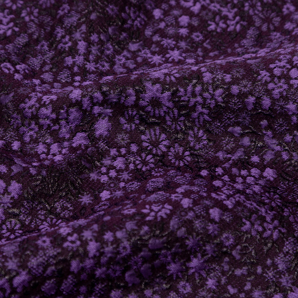 Metallic Purple Luxury Floral Brocade - Detail Metallic Purple Luxury Floral Brocade - Detail