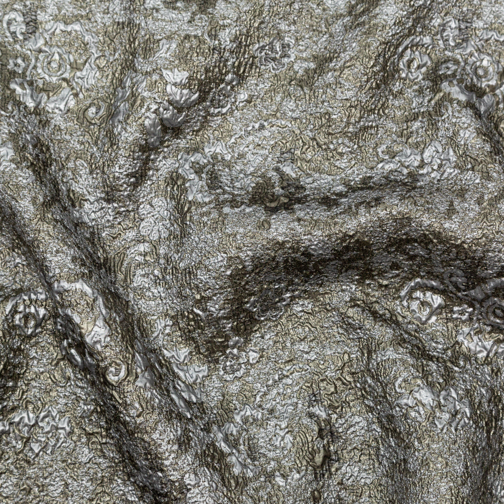 Silver and Pale Gold Luxury Metallic Brocade Silver and Pale Gold Luxury Metallic Brocade