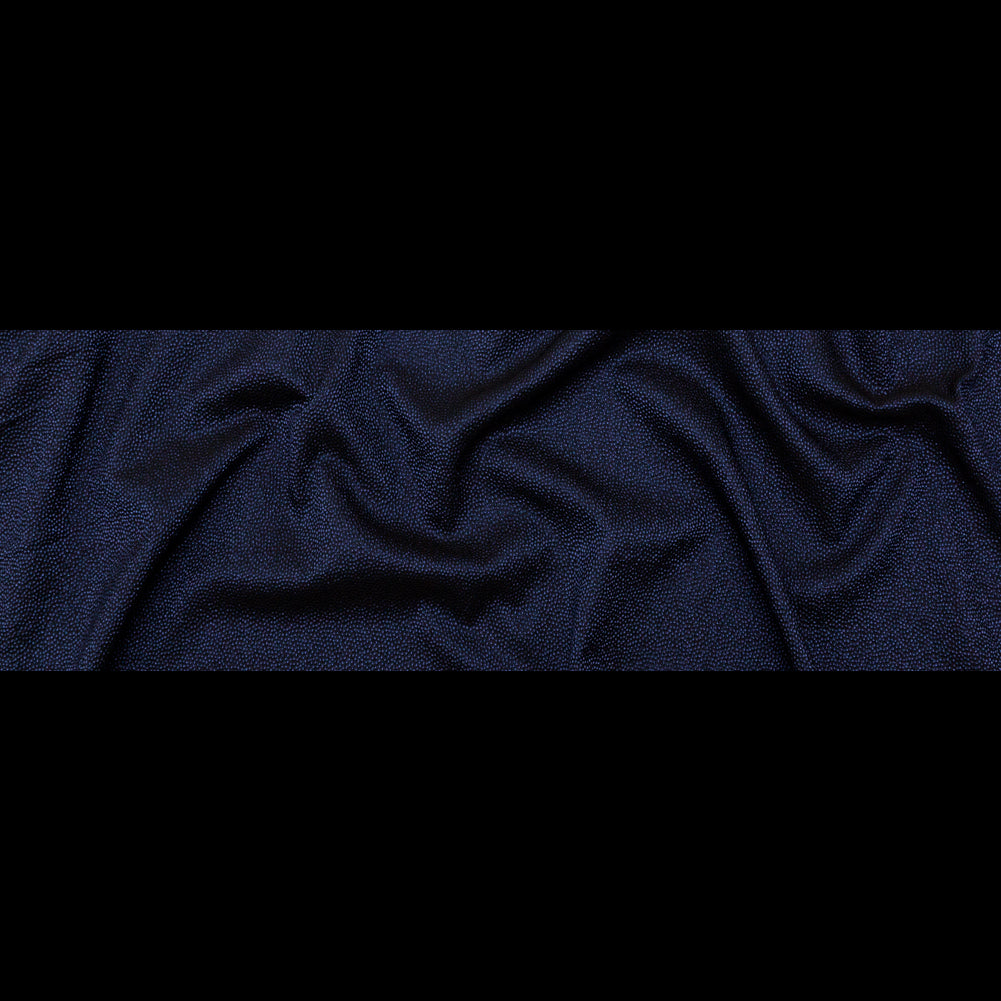 Metallic Blue on Black Abstract Luxury Brocade - Folded Metallic Blue on Black Abstract Luxury Brocade - Folded