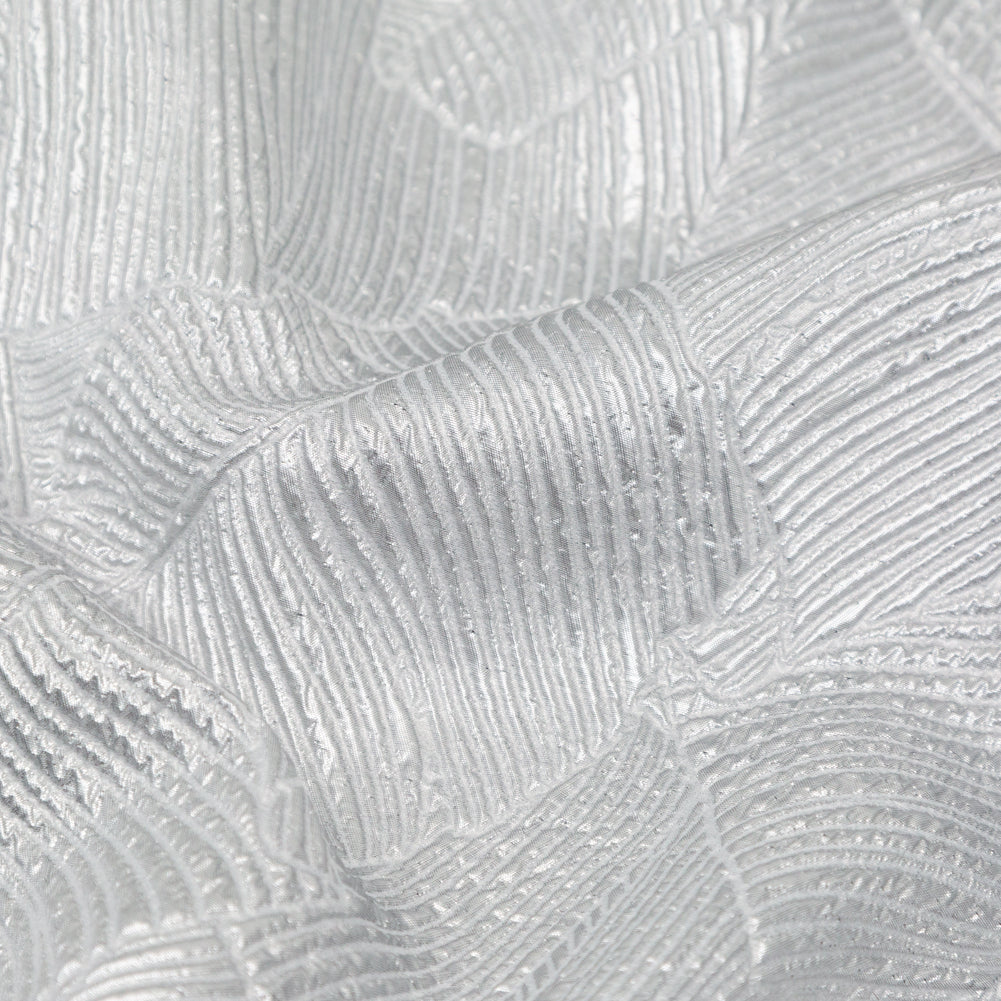 Luminous Silver Double-Layer Organza Brocade - Full Luminous Silver Double-Layer Organza Brocade - Full