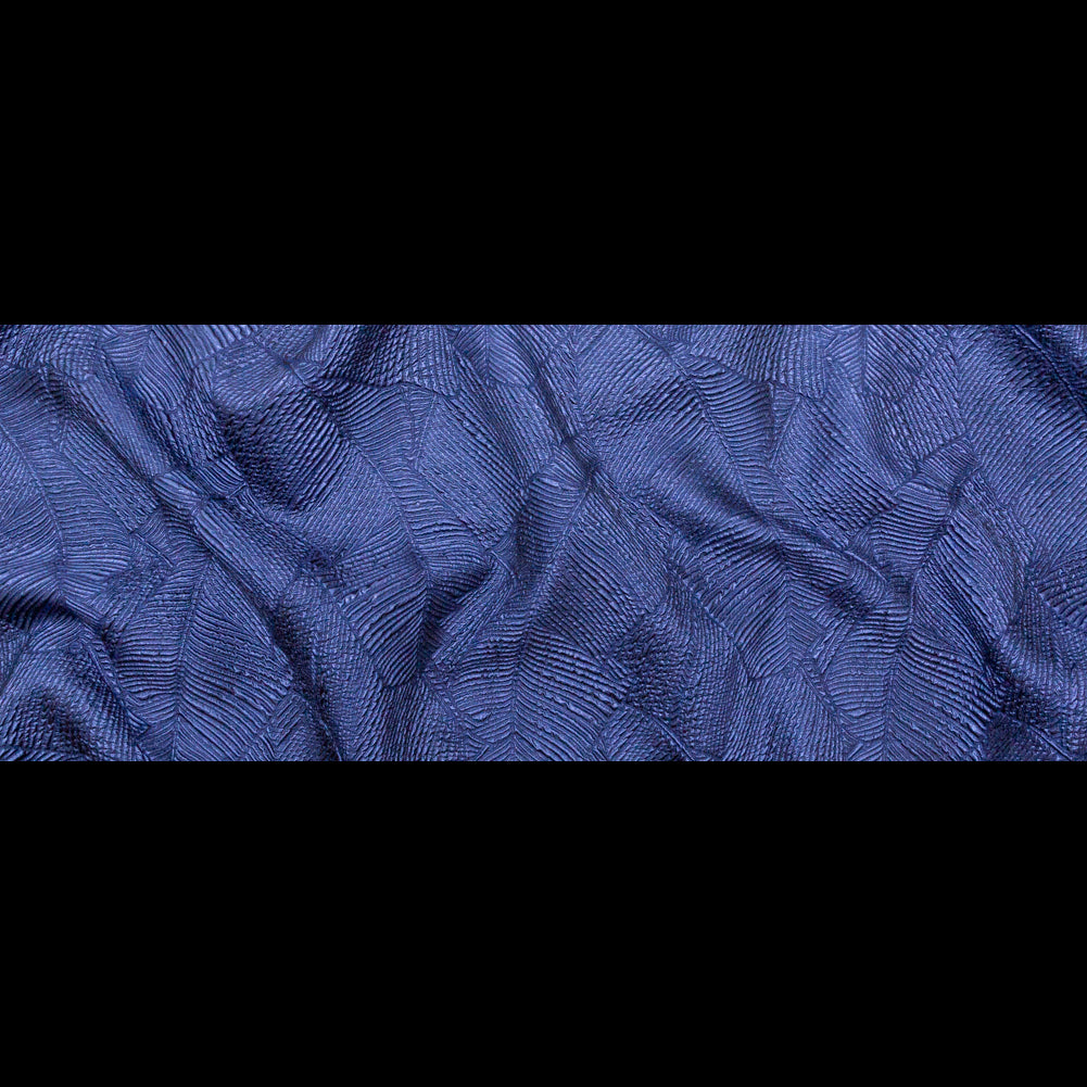 Luminous Royal Blue Double-Layer Organza Brocade - Folded Luminous Royal Blue Double-Layer Organza Brocade - Folded