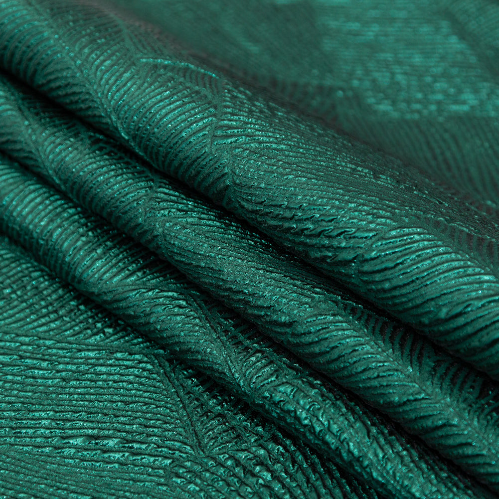 Luminous Green Double-Layer Organza Brocade Detail Luminous Green Double-Layer Organza Brocade Detail