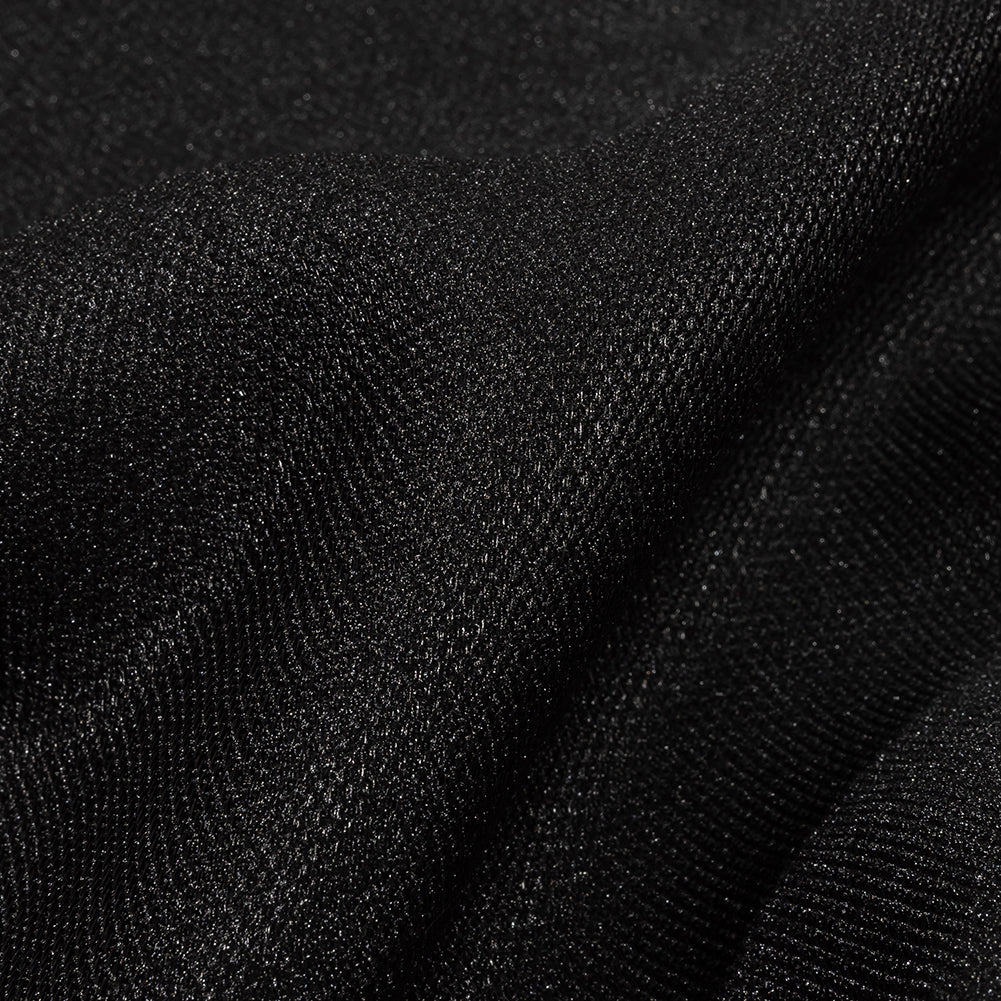 Kestrel Black Novelty Polyester Pique - Folded Kestrel Black Novelty Polyester Pique - Folded